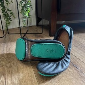Tieks black slip-ons
